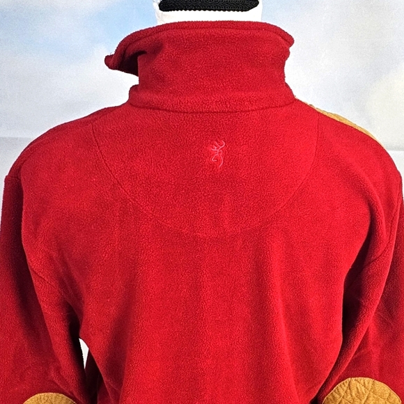 BROWNING | FOR HER FLEECE QUARTER ZIP PULLOVER W\ MICRO SUEDE SHOTGUN PA… - Picture 7 of 13